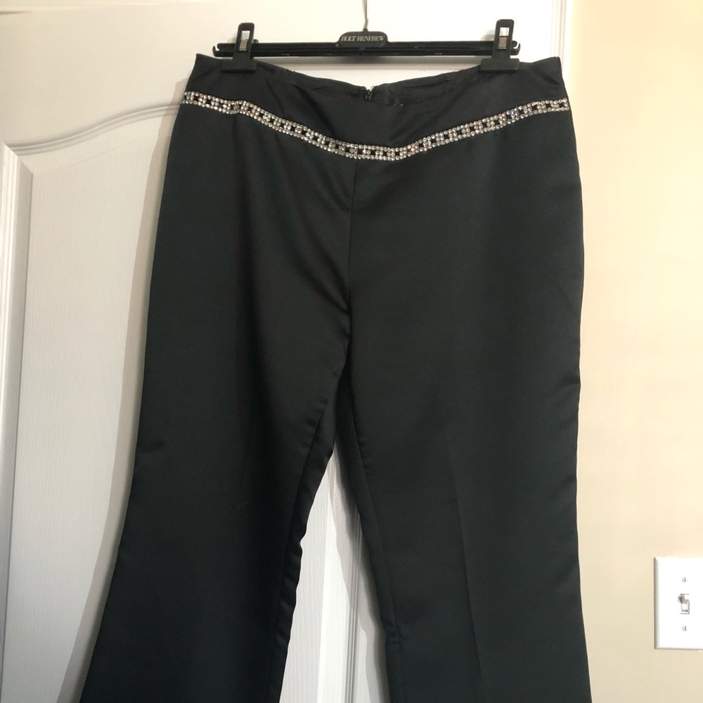 ABS Allen Schwartz Pants w/ Rhinestone Belt